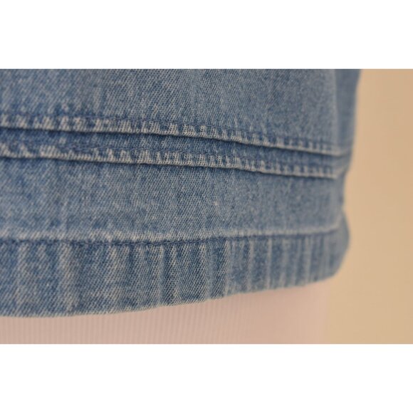 Vintage 80s Blue Sleeveless Shirt | size‎ M - Picture 6 of 10